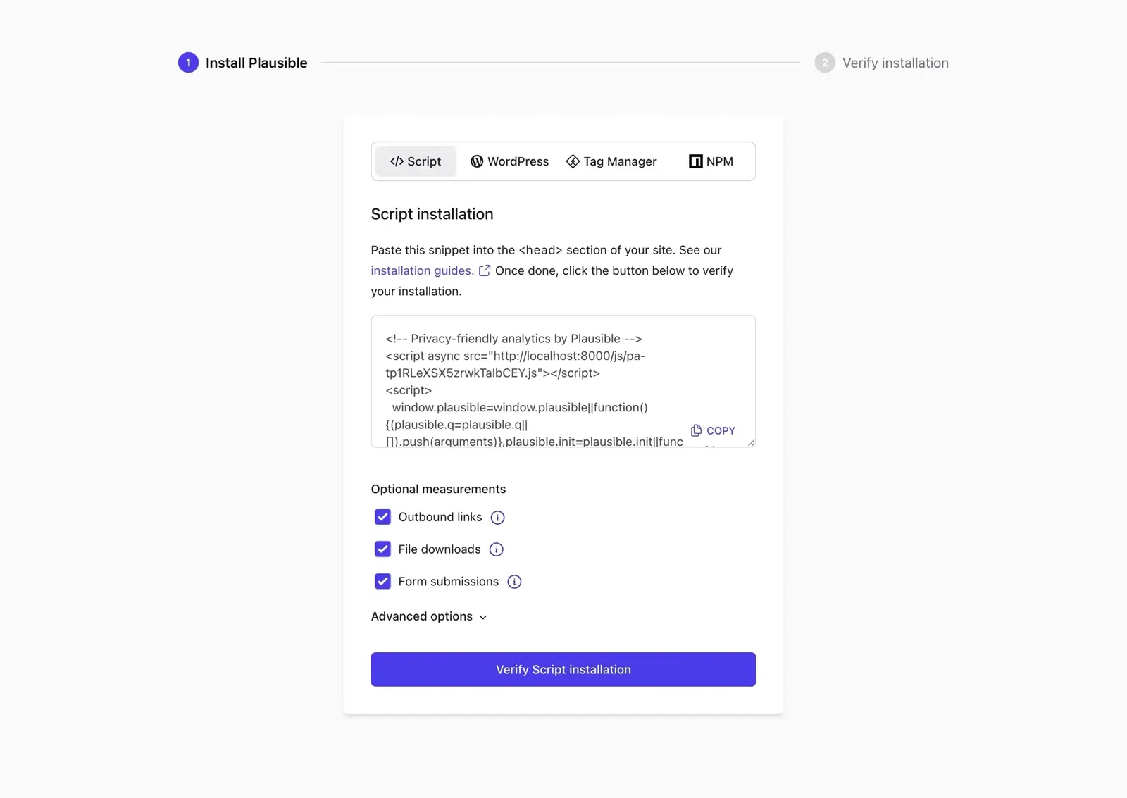 Add script extensions and verify your installation